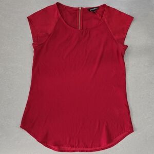 Express Red Cap Sleeve Blouse - Size XS